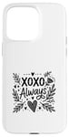 Coque pour iPhone 15 Pro Max XOXO Cœur d'amour pour la Saint-Valentin