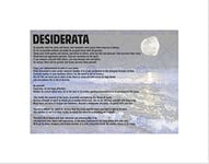 Wee Blue Coo Desiderata Ehrmann Go Placidly Amid Noise Haste Quote Wall Art Print