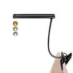 CeSunlight LED Clip on Desk Lamp, Bed Headboard Light with Clamp for Reading, 3