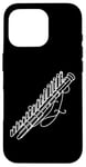 Coque pour iPhone 16 Pro Pan Flûtes Line Art For Musiciens Pan Flûte