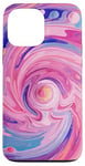 iPhone 13 Pro Max Swirl Pink Color Illustration Pattern Abstract Art Case