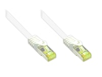 Rj45 Patchkabel Medcat.7 Råkabel Och Snap-In Kabelskoskydd (Rns®), S/Ftp, Pimf, Halogenfri, 600Mhz, Ofc, Vit, 30M, Good Connections® (8070R-300W)