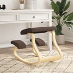 Chaise assis-genoux, Tabouret, Chaise ergonomique marron 48x71x51 cm contreplaqué de bouleau OIU4548 Maisonchic