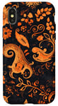 Coque pour iPhone X/XS Orange Bohème Paisley Live Weird Funny Naked Mole Rat Art Art