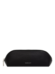 Radley Commute Street Leather Medium Zip Top Pencil Case, Black