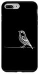 Coque pour iPhone 7 Plus/8 Plus Line Art Oiseau et Ornithologue Pin Siskin