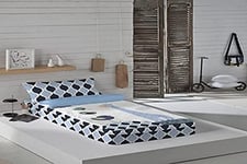 NATURALS Housse de Couette sans Rembourrage pour lit de 90 x 190/200 cm Safari Bleu