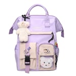 Kawaii Ryggsäck med Kawaii Pin söta accessoarer Ryggsäck Söt Estetisk Ryggsäck Söt Kawaii Ryggsäck för skolan