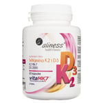 Aliness Vitamin K2 MK-7 100 µg from Natto + D3, 60 capsules