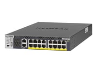 Netgear M4300-16X - Switch - L3 - Styrt - 16 X 100/1000/2.5G/5G/10Gbase-T (Poe+) - Rackmonterbar - Poe+ (199 W)