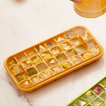 Home Ice Cube Tray Double Layer Ice Freezer Storage Box 64pcs Yellow HOT