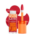 NYX Professional Makeup Laque à Lèvres Repulpante, Couleur Intense, Hautement Pigmentée, Fini Ultra-Brillant, À l'Huile de Gingembre, Vegan, Duck Plump, Teinte : Cherry Spice