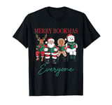 Merry Bookmas Everyone Christmas Book Tree Bookish Teacher T-Shirt