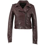 Blouson Oakwood  Blouson style perfecto  Yoko en cuir ref 40521 Wine