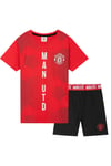 Manchester United F.C. Boys Short Pyjama Set T-Shirt Shorts Sleepwear Nightwear