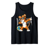 Volleyball Dabbing Tiger With Sunglasses Cool Dabbing Tiger Tank Top