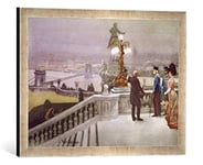 'Encadré Image de AKG Anonymous Kaiser Franz Joseph Impression d'art dans Le Cadre de Haute qualité Photos Fait Main dans Budapest, 60 x 40 cm, Argent Raya