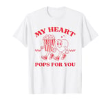 My Heart Pops for You Valentine’s Day Retro Cartoon Love Fun T-Shirt