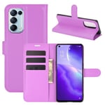 Oppo Find X3 Lite      Pu Wallet Case    [Purple]