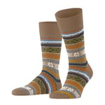 Burlington Strumpor Country Fair Isle Wool Sock Brun Mönster Strl 40/46 Herr