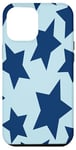 Coque pour iPhone 12 Pro Max Blue Stars, esthétique des années 70, design rétro, Y2K, tendance, adolescent