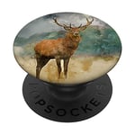 Deer Pop Mount Socket Print Watercolor Colorful Wild Animal PopSockets Swappable PopGrip