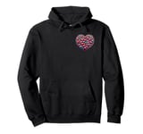 Cute Heart with Flowers and Hearts for Valentine's Day Pullover Hoodie