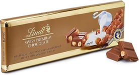 Lindt Swiss Milk Chocolate and Crunchy Hazelnut Gold Bar 300 g