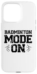 Coque pour iPhone 15 Pro Max Serve Smash And Conquer - Raquette de volant de badminton