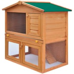 Clapier à lapin Cage à lapin moderne - d'extérieur Enclos pour petits animaux 3 portes Bois vidaXL