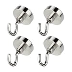 Magnetisk Krok, 4-pack Silver