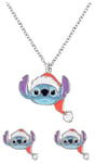 Disney Lilo and Stitch Necklace Earring Set female