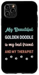 Coque pour iPhone 11 Pro Max Adorable chien doré gribouillage papa, maman, ami et thérapeute