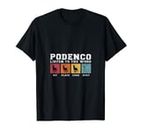 Podenco listen to the word T-Shirt