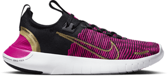 Nike W Nike Free Run Flyknit Juoksukengät BLACK/GOLD