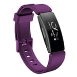 Fitbit Inspire / Inspire HR klockband av silikon - Storlek L / Mörklila