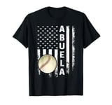 Baseball Abuela America Flag Vintage Christmas Xmas T-Shirt