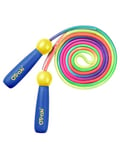 OTraki Corde a Sauter Enfant Fille Garçon Cadeau, Corde à Sauter Sport avec Poignée en Bois Antidérapant et Corde de Coton, Jump Rope Réglable pour Débutante École Exercer Activités Extérieures, Bleu