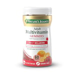 Nature's Bounty Adult Multivitamin Gummies - Pack of 60 Gummies, Two-a-day - With Vitamin B6, B12, D3, C and Biotin - For everyday wellbeing - Immune Support and Bone Health