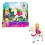 Mattel Disney Princess Toys, Rapunzel Posable Small Doll and Maximus Horse Inspired by the Disney Movie Tangled, Gifts for Kids, HLW84