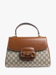 Pre-loved GUCCI 1955 Horsebit Leather Shoulder Bag, Brown