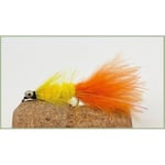 Humongous Trout Flies, 3 x Yellow Orange Tail, 10, Lures, Sinking Fishing Flies