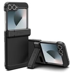 Spigen Tough Armor Pro [Hinge Protection] Case Compatible with Samsung Galaxy Z Flip 6 - Black