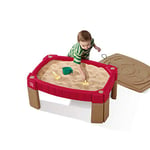 Step2 Naturally Playful Sand Table with Lid | Raised Sandbox made of plastic | Includes 4 accessories