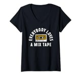 Womens Fatboy Slim Everybody Loves A Mix Tape V-Neck T-Shirt