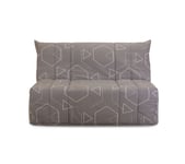 Banquette lit BZ EMILIA 3 tissu imprimé gris