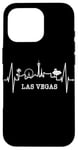 Coque pour iPhone 16 Pro Las Vegas Silhouette Battement Coeur J'adore Las Vegas