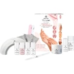 Alessandro Kynnet Striplac Peel Or Soak Sets Starter Kit Natural Nails Striplacs: Soft Rosé 5ml + Maximum White Top Coats: Milky Clear 1x French Ombré Sponge Polishing File Hoof Sticks Cleaning Pads Off Activator Liquid 50ml 10x Remover Wraps 1 Stk.