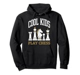 Chess Cool Kids Play Chess Queen King Horse Tower Pullover Hoodie