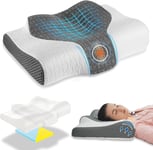 Memory Foam Pillow for Neck Pain and Shoulder Pain, Adjustable